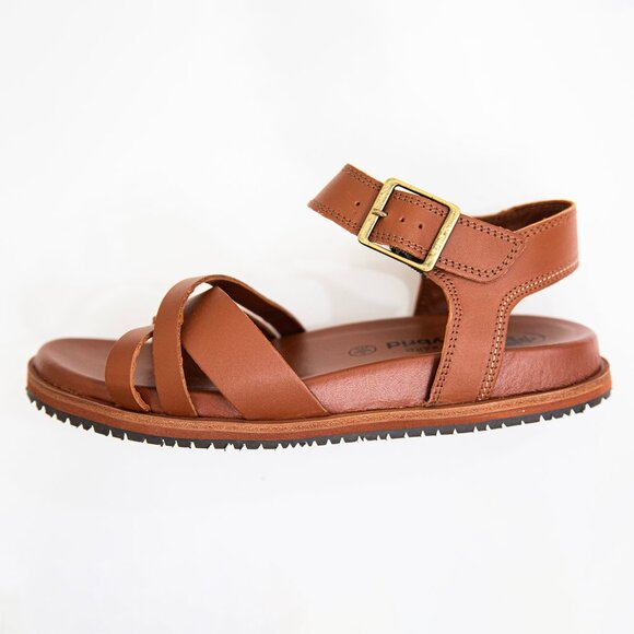 Kamik Strappy Brown Leather "Sadie" Sandal, size 8 - Picture 1 of 4
